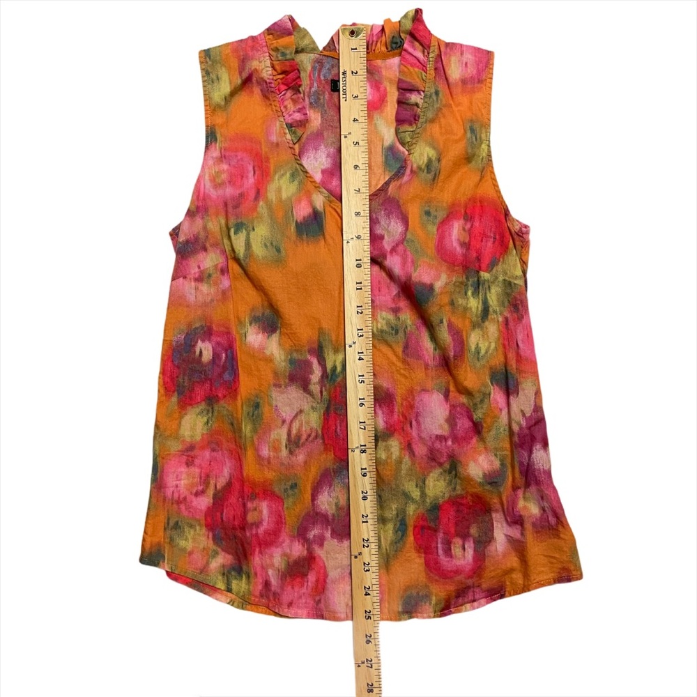 J. Crew Factory Floral Ruffle Tank - Picture 8 of 8